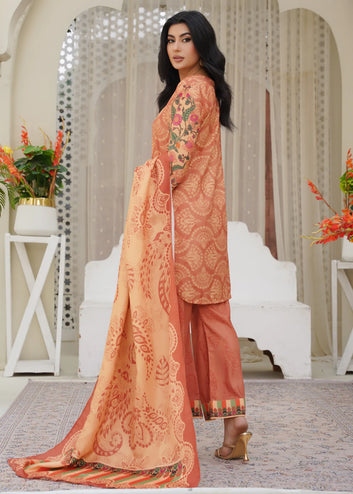 Desert Orange Kurta Palazzo Set – Women’s 3 Piece with Dupatta