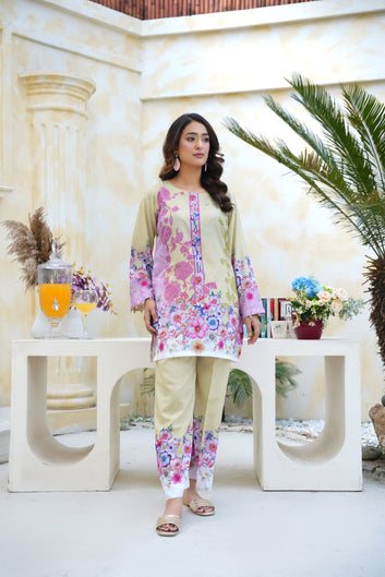 Spring Bud Co-ord Set – Women’s 2 Piece Crepe Set by Libas